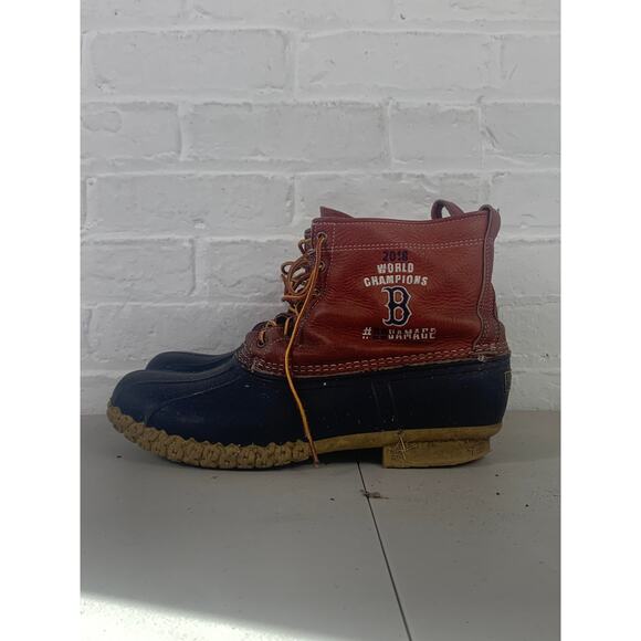 L.L. Bean Men's Rain Snow Boots Classic Fit Leather Brown Black Size L - Picture 1 of 7